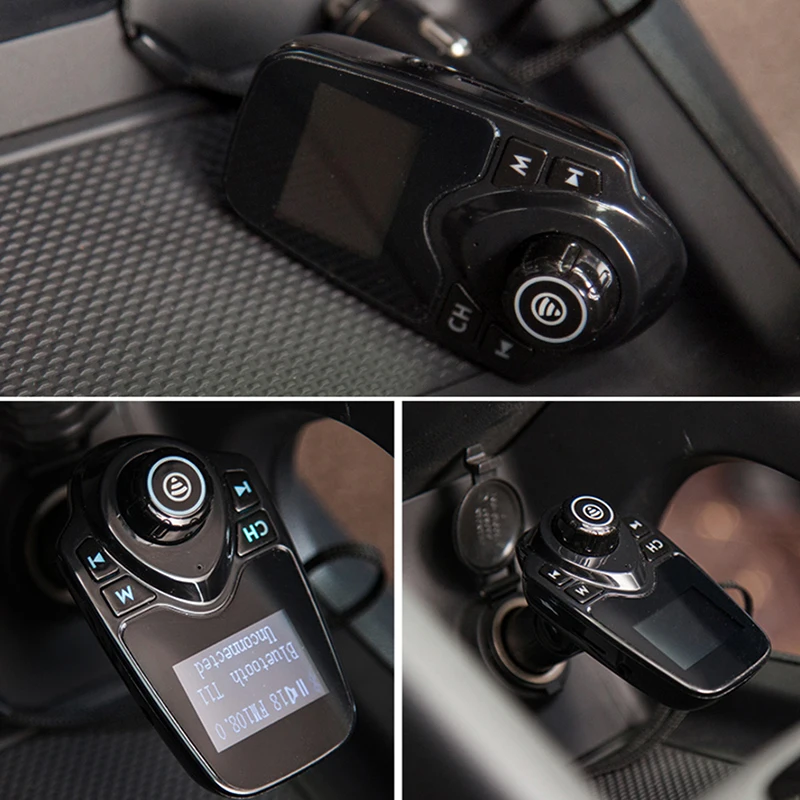 Автомобильный Mp3 аудио плеер беспроводной Bluetooth fm-передатчик модулятор Handsfree автомобильный комплект ЖК-дисплей двойной USB зарядное устройство для iPhone samsung T11