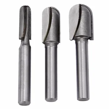

3pcs Template Ball Round Nose Router Bits 1/4" Shank Woodworking Cutter Set 1/4" 3/8" 1/2" Diameter For Power Tools