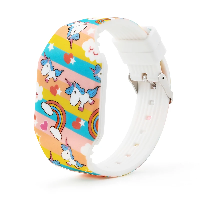 Unicorn Cartoon Children's Watches Cute Girl's Wrist Watch Quartz Student Clock Watch for Kids Led Digital Display Watch