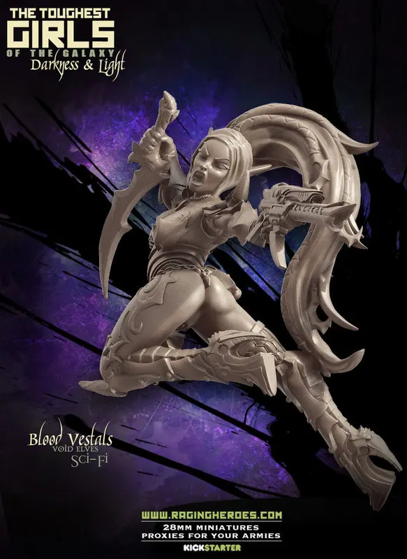 [Loong Way Miniatures] Raging Heroes Vestals Troopers (SF) 35 мм миниатюрный полимерный|Аксессуары для