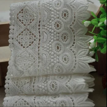 

Elegant design water soluble lace embroidery cotton lace 9cm,garment accessories