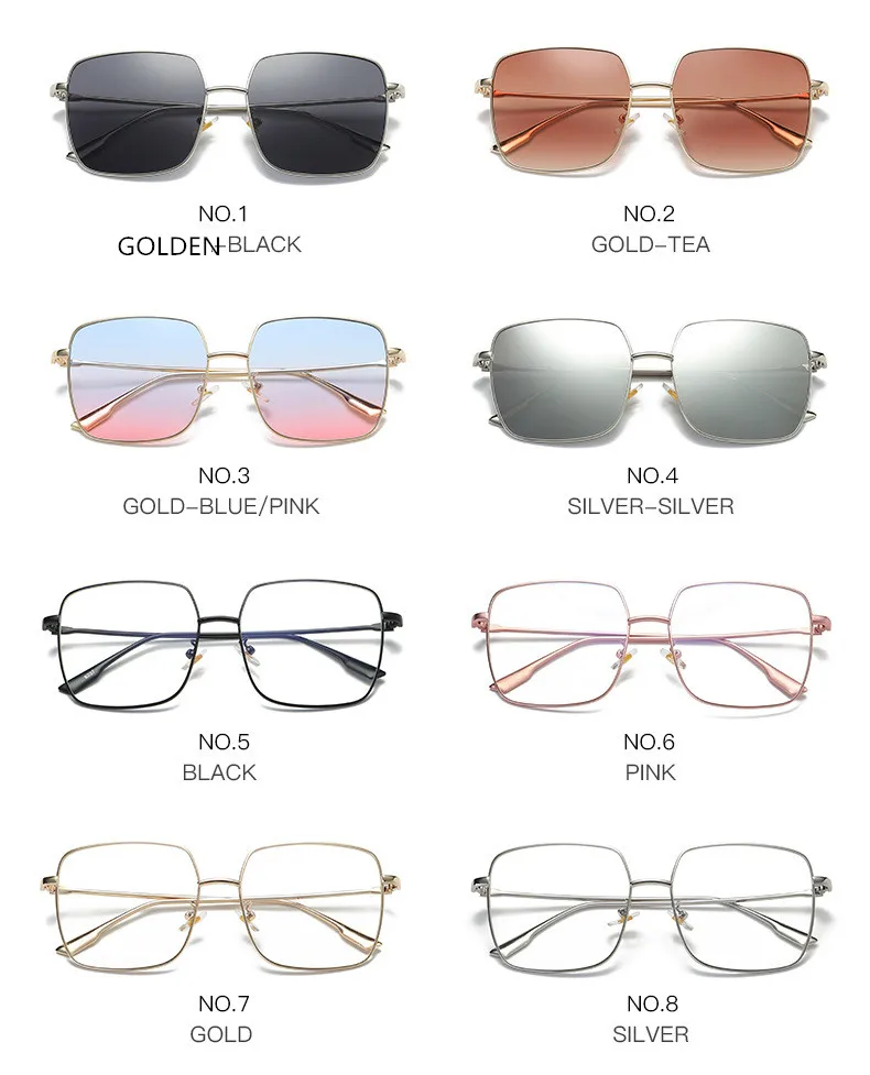Korean Fashion Square Clear Glasses Women New Oversized Eyewear Spectacle Frames Transparent Oculos Eyeglasses Fake Glasses