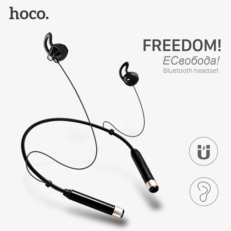 

HOCO Best Bluetooth Headphone Wireless Earphone Sport Headphones with Mic Neckband Ear Hook Hands Free Earbuds Magnetic Headset