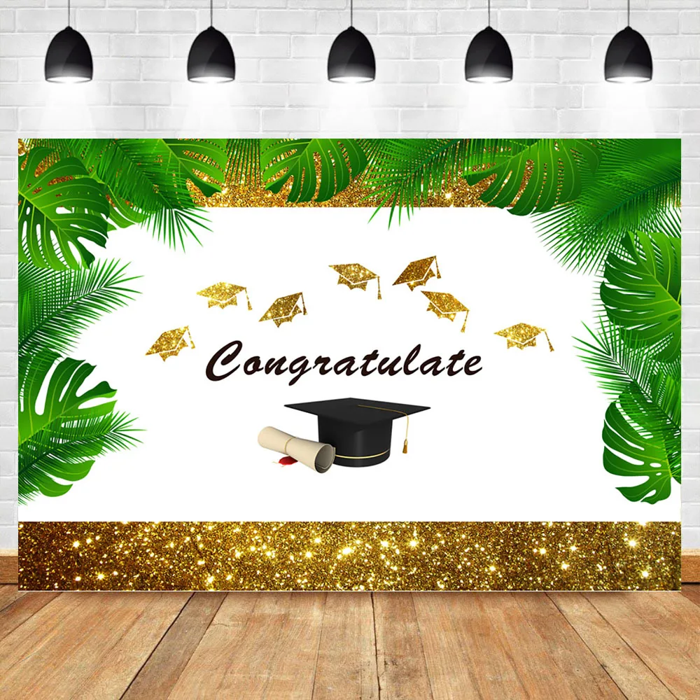 

NeoBack 2019 Graduation Backdrops Custom Gold Shniy Summer Graduation party Photography Backdrops Studio Shoots
