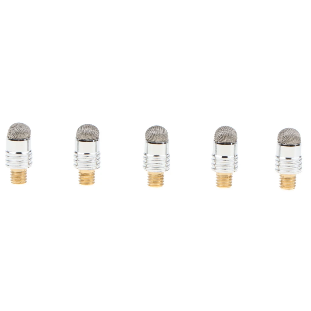5Pack 2-in-1 Capacitive Mesh Fiber Tips Replacement for Touchscreen Cell Phone Tablet Stylus Dia 6.0mm	