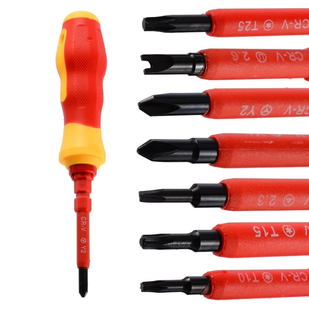 14in1 Insulated Screwdriver Set Electric Screwdriver Bits Slotted