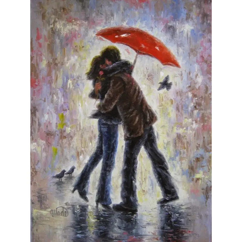 

5D DIY Diamond Painting Couple red umbrella Cross Stitch Diamond Embroidery Sale Landscape Rhinestones Full Square Mosaic Set YW