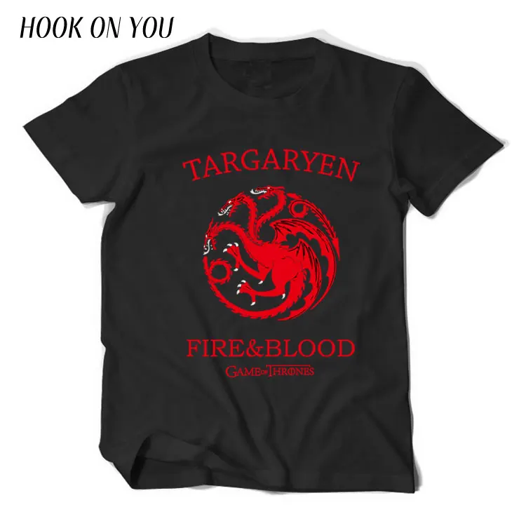 Game of Thrones dragon Wolf T shirt Stark Winterfell Cotton Tee shirt Winter is coming Casual