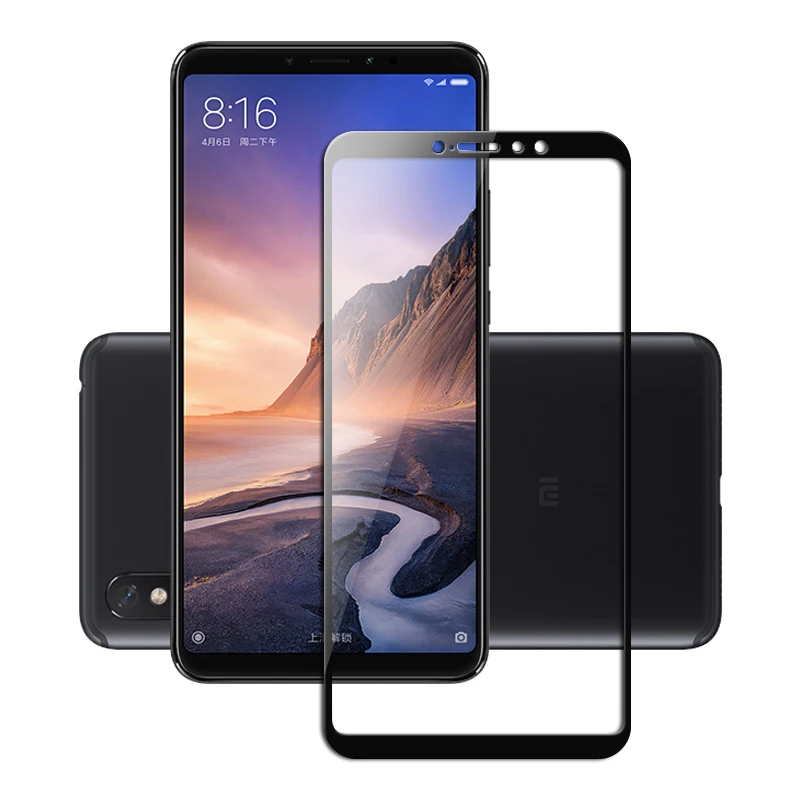 Защитное стекло для Xiaomi Mi Max 3 полное покрытие армированное закаленное Xiomi Max3