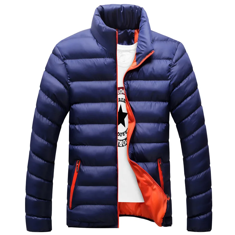  7 Colors Men Parkas Jacket Brand Casual Mens Jackets 2019 Winter men Jacket Clothing Slim Warm Coat