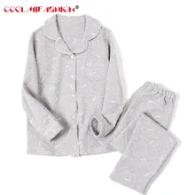 Парная Пижама hombre Осенняя мужская пижама, комплект из чистого хлопка, обычная повседневная одежда с длинным рукавом с принтом перьев, женская одежда для сна