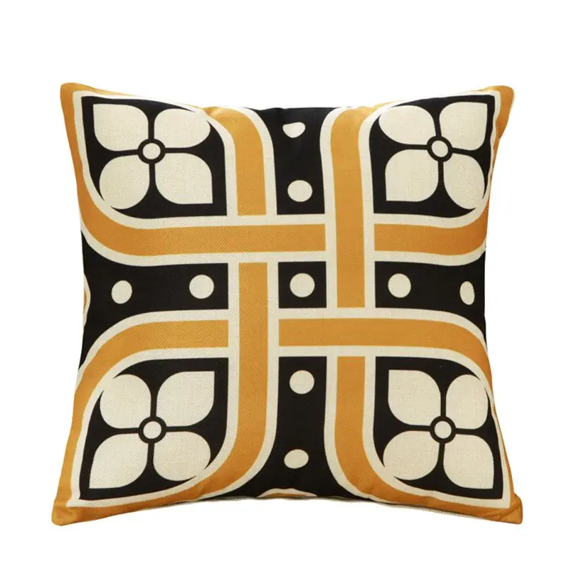 Housse de coussin géométrique