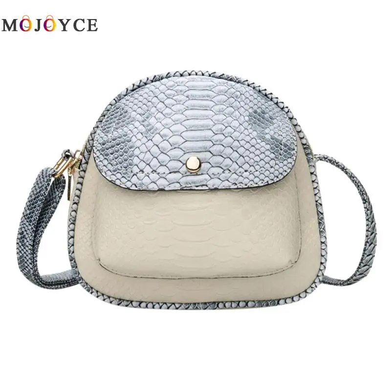 

Mini PU Leather Patchwork Zipper Women Shoulder Bag Round Small Flap Crossbody Bags for Women Bolsa Feminina