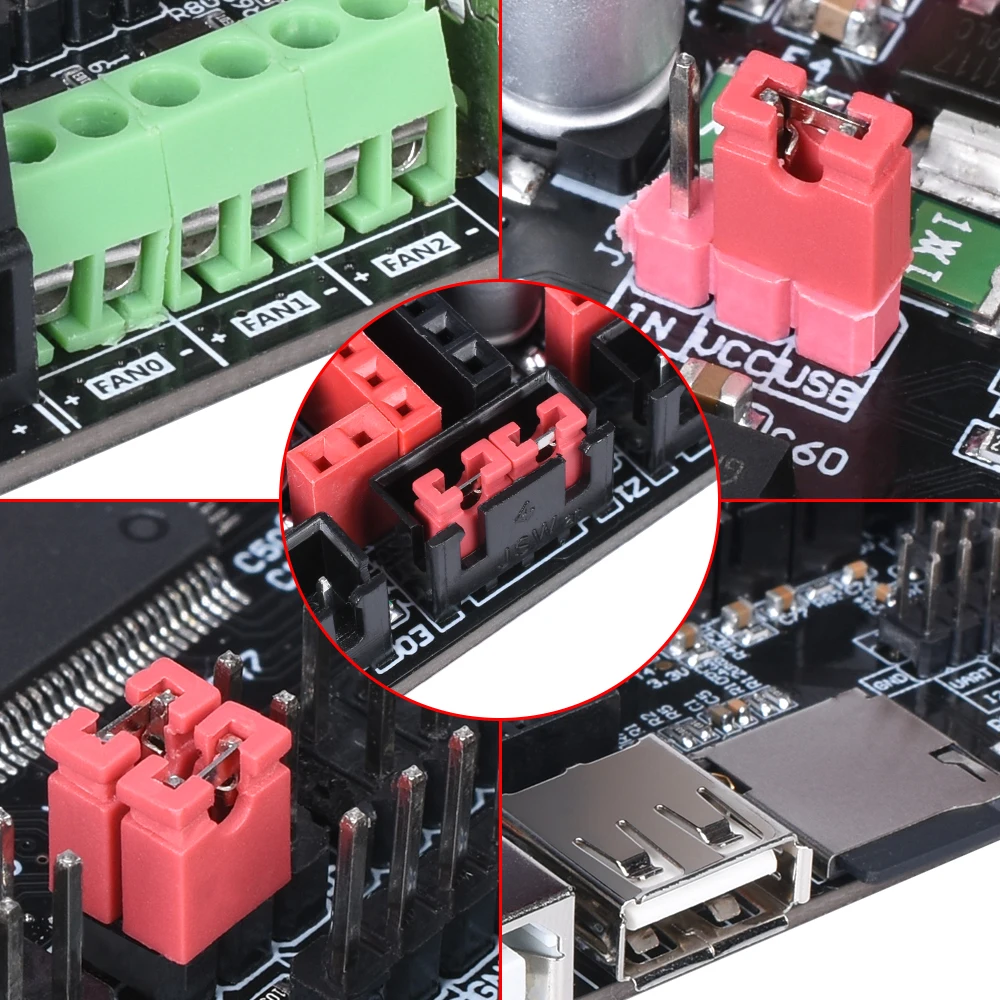 BIGTREETECH SKR PRO V1.1Control Junta 32Bit 3D piezas de la impresora del skr v1.3 MKS GEN L rampas 1,4 A4988 TMC2208 uart TMC2130 TMC2209 - 3