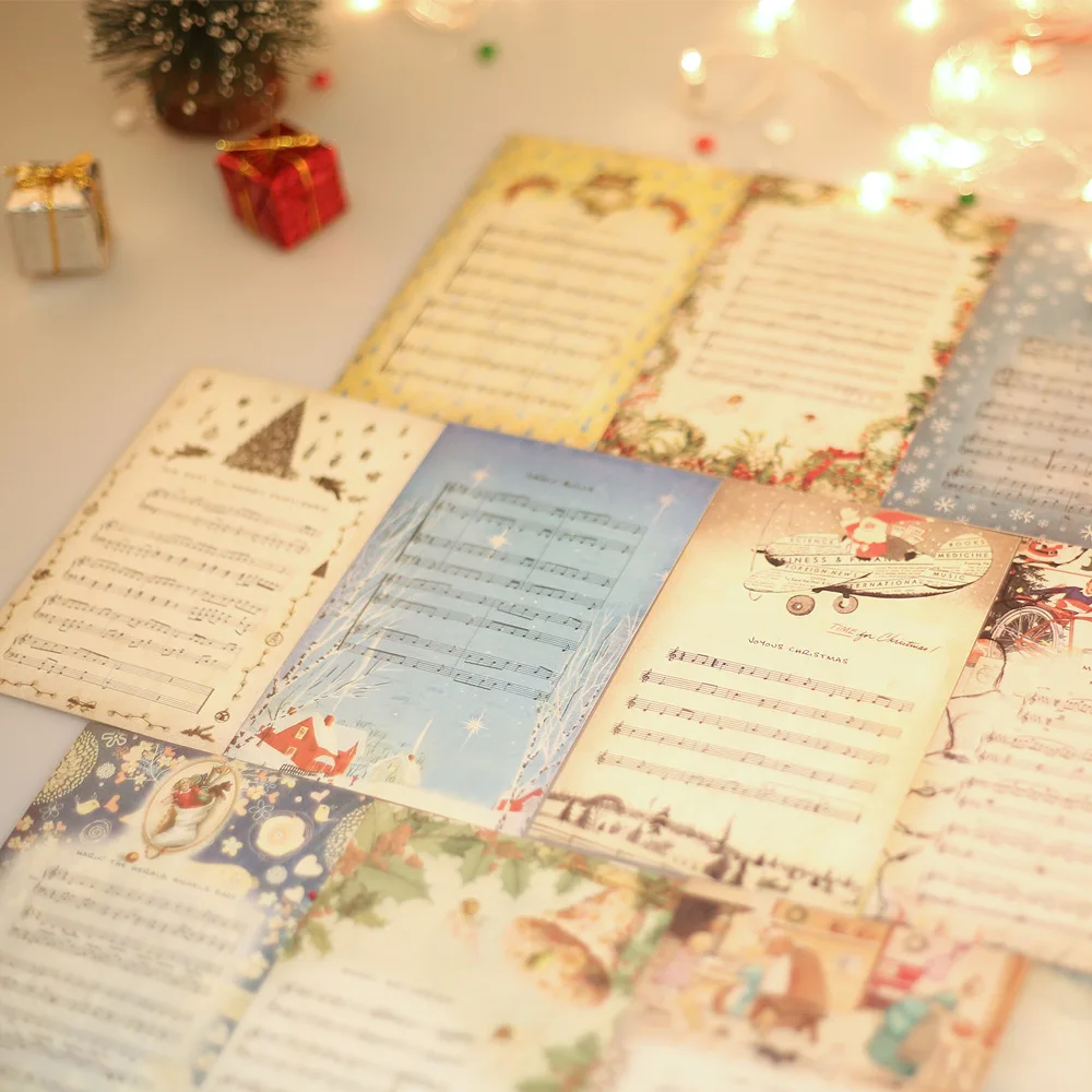 30 шт./лот открытка с надписью Merry Christmas Songs Рождественская на день рождения