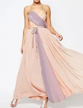 Hochzeit Kleid Bodenlangen Chiffon Langen Reißverschluss Abendkleid Günstige Lila Brautjungfer Kleider 2016 QQ-87