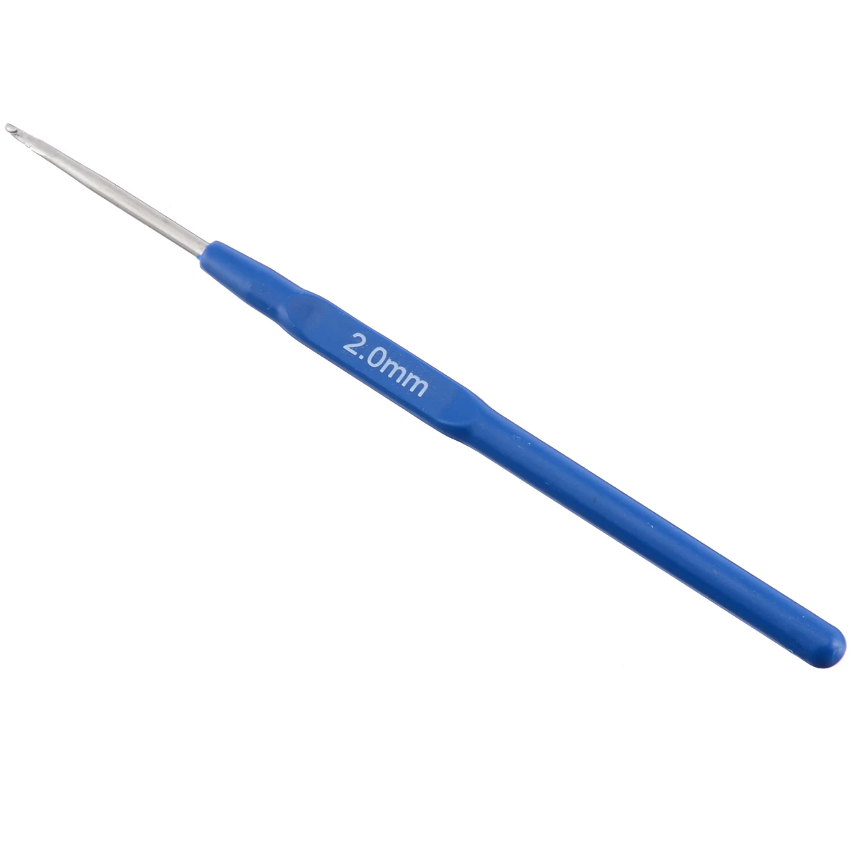 10pcs Blue Metal Knitting Needles Length 14mm Hook Size 0.6-2mm Crochet Hooks Tools Kit With Ergonomic Grips