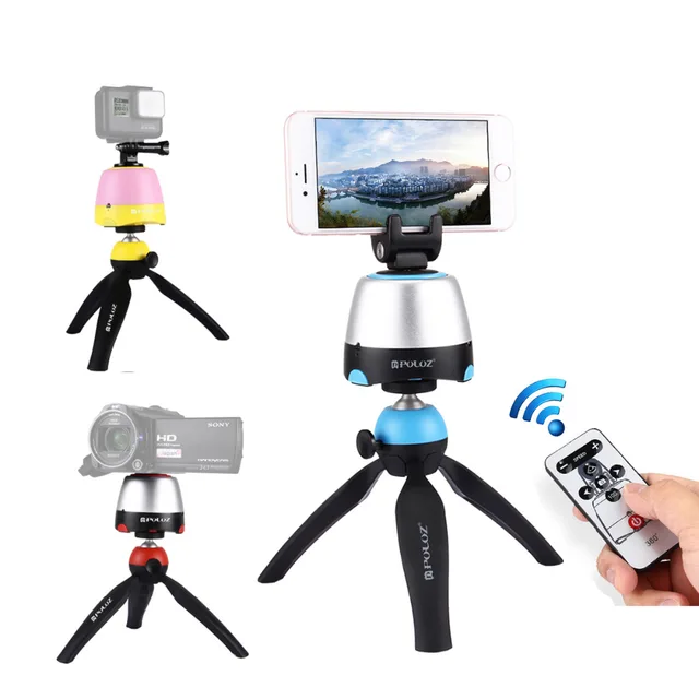 $US $27.00 4 In1 Portable 360 degree Panoramic Mini Tripod With Gimbal+Bluetooth Remote Selfie Bracket For Iph