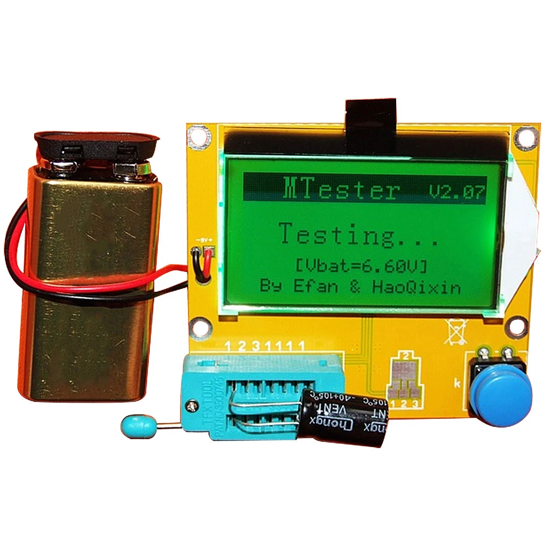 LCR-T4 LCD ดิจิตอลทรานซิสเตอร์ Tester Meter Backlight Diode Triode Capacitance ESR Meter สำหรับ MOSFET