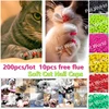 200 pcs/lot Pet  Cat Finger Grooming Floor Protect  Cat Nail Caps Claw Control Soft Paw Caps XS,S ,M,L 2
