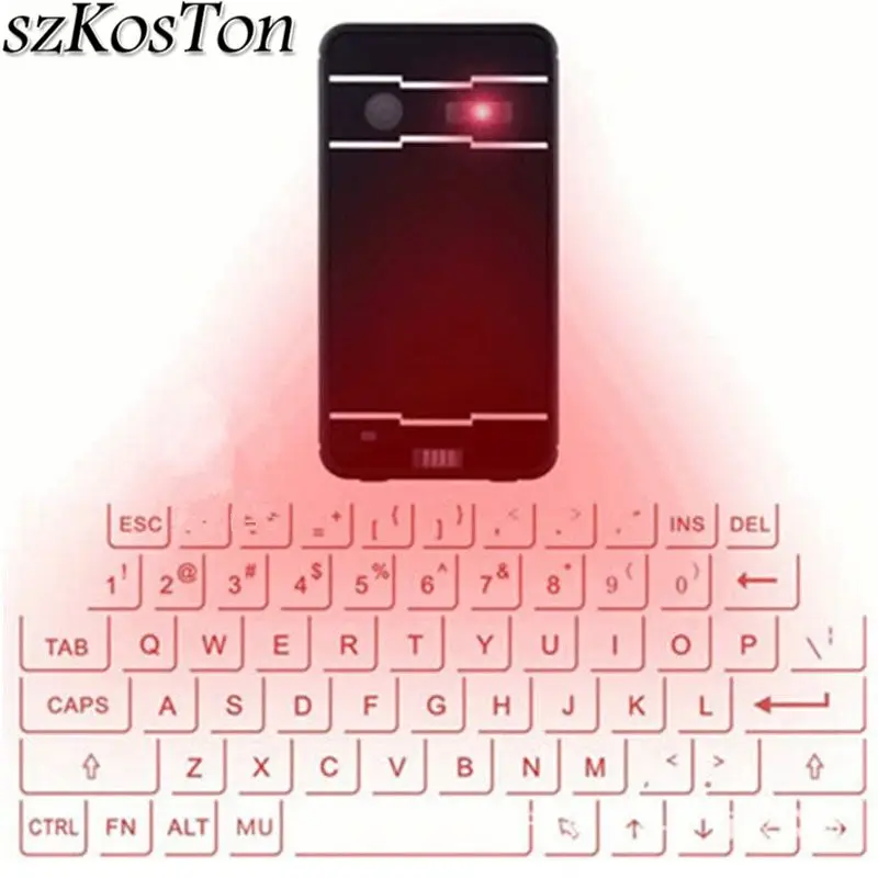 

Mini Portable Bluetooth/USB Virtual Projection Laser Keyboard Bluetooth Wireless Mechanical Keyboard for Tablet PC Computer