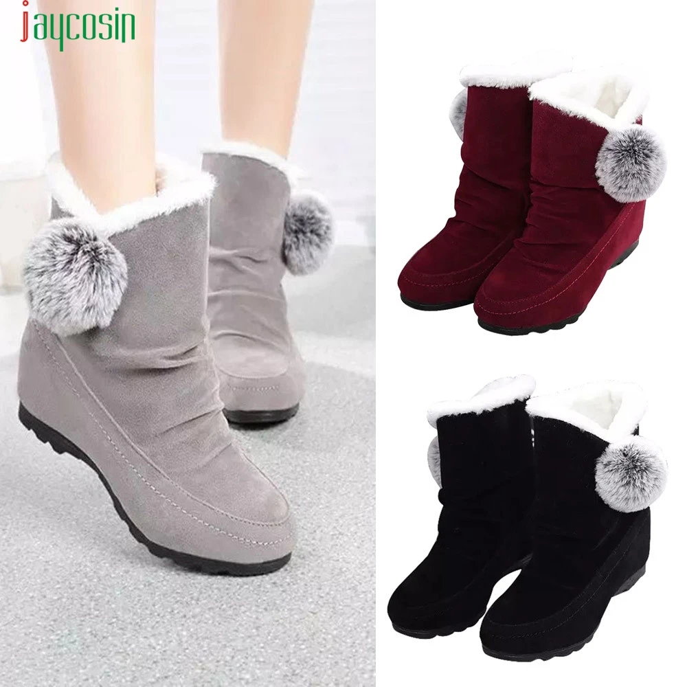 

Boots botas 38Women Fashion Ankle Boots Flats Casual Shoes Warm Suede Shoes Comfortable Dec23 drop shipping