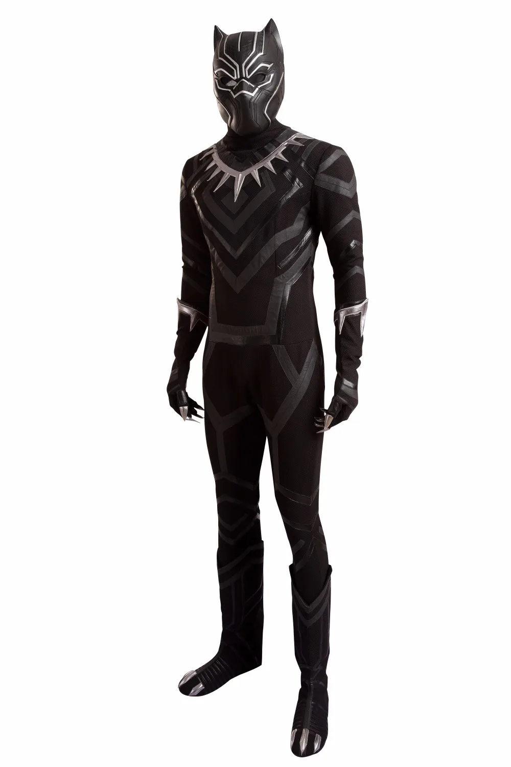 Captain America 3 Civil War Black Panther Cosplay Costume for Halloween Party