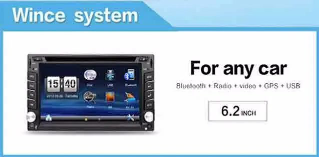 Best two 2din car dvd radio GPS Navigation Bluetooth 2 DIN universal Stereo Radio headunit USB/SD car multimedia gps radio dvd player 0