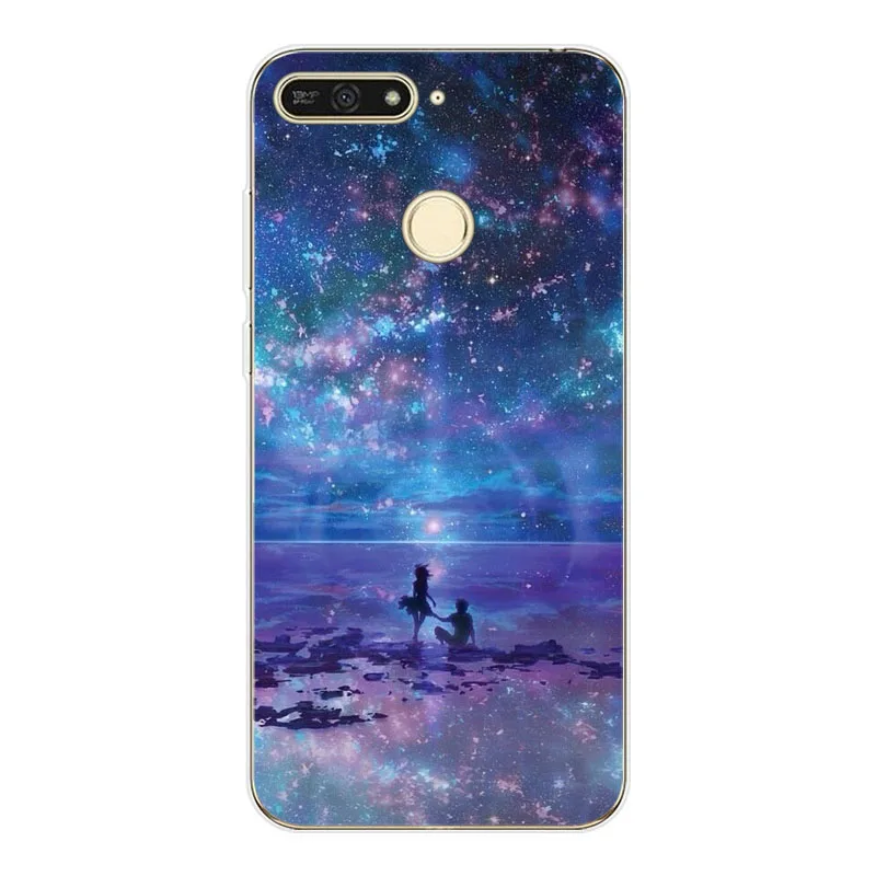 Geruide чехол 5," huawei Honor 7A Pro Чехол мягкий TPU huawei Honor 7A 7C pintado telefono caso huawei Y6 Prime чехол s - Цвет: RY-23