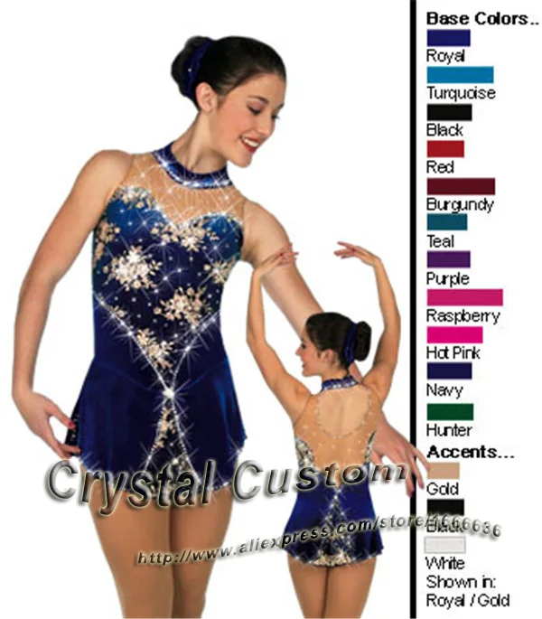 Buy Beautiful Girls Ice Skating Dresses With Spandex