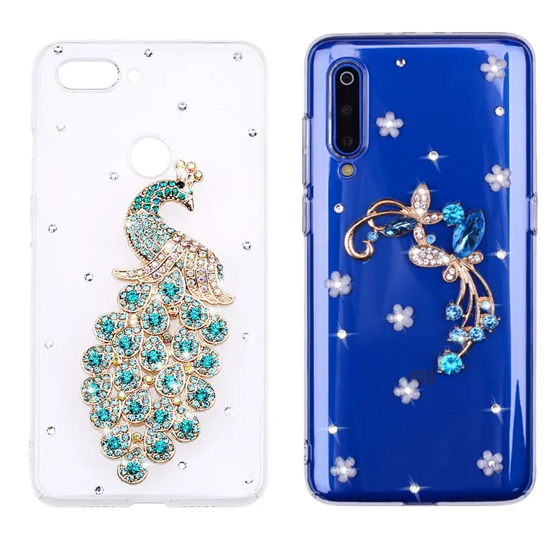 

3D DIY Diamond Case for Xiaomi Mi pocophone F1 A1 A2 8 LITE 9 SE MI 5 6 5S PLUS MIX 2S MAX 2 3 transparent Crystal back cover