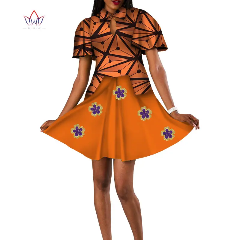 Летние платья, африканские платья для женщин, африканская одежда с принтом, Женская африканская одежда, длина до колен, повседневная 6xl WY4960