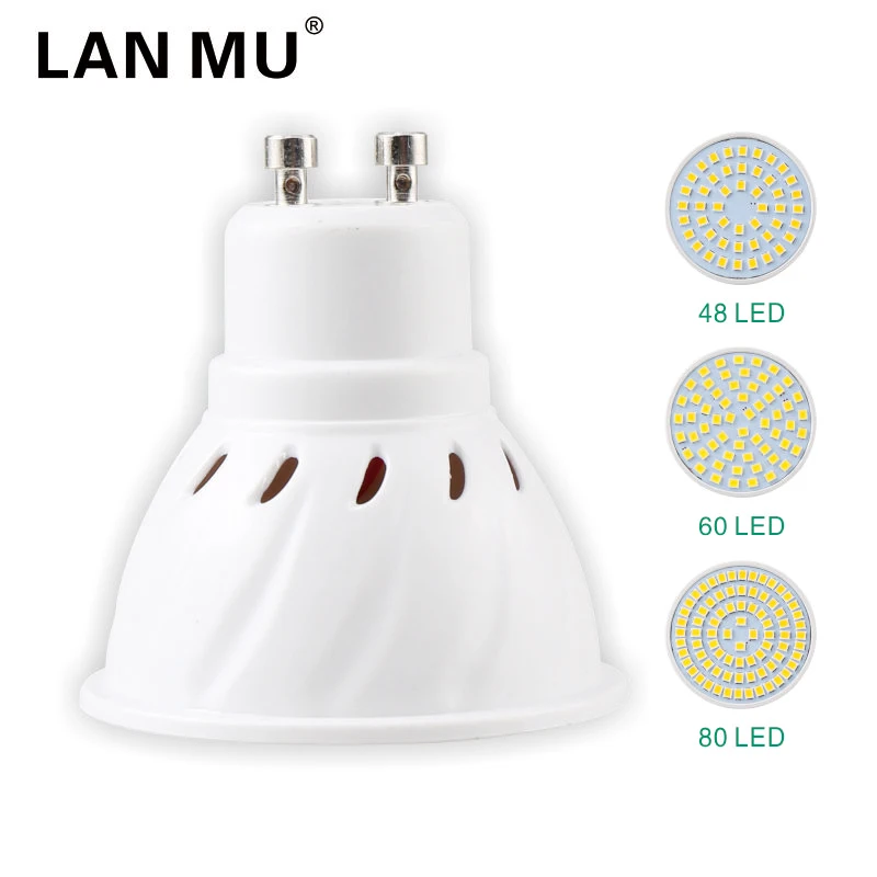 

LAN MU GU10 LED Spotlight Bulbs 4W 6W 8W AC 220V 110V SMD 2835 GU10 Lampada LED Bulb 48 60 80Led Energy Saving Home Lighitng