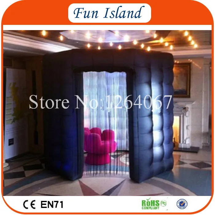 

Free Shipping Black Inflatable Cheap Foldable Photo Booth For Wedding Party Usage