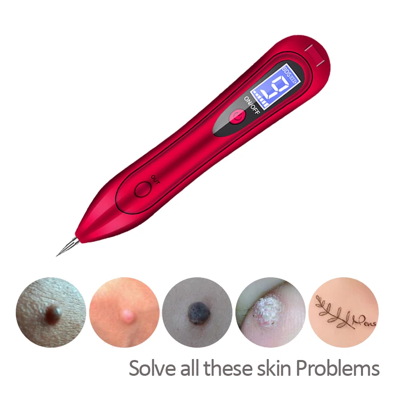 

LCD Laser Plasma Pen Mole Tattoo Remover Facial Beauty Freckle Tag Wart Dot Dark Spot Removal Pen for Face Skin Care Machine