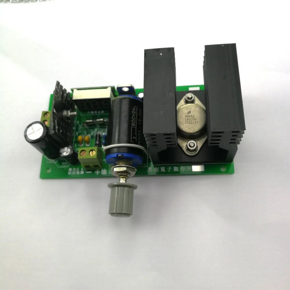 

338 power board is better than lm317 lm338 adjustable power 5A power board with digital voltage display 5A