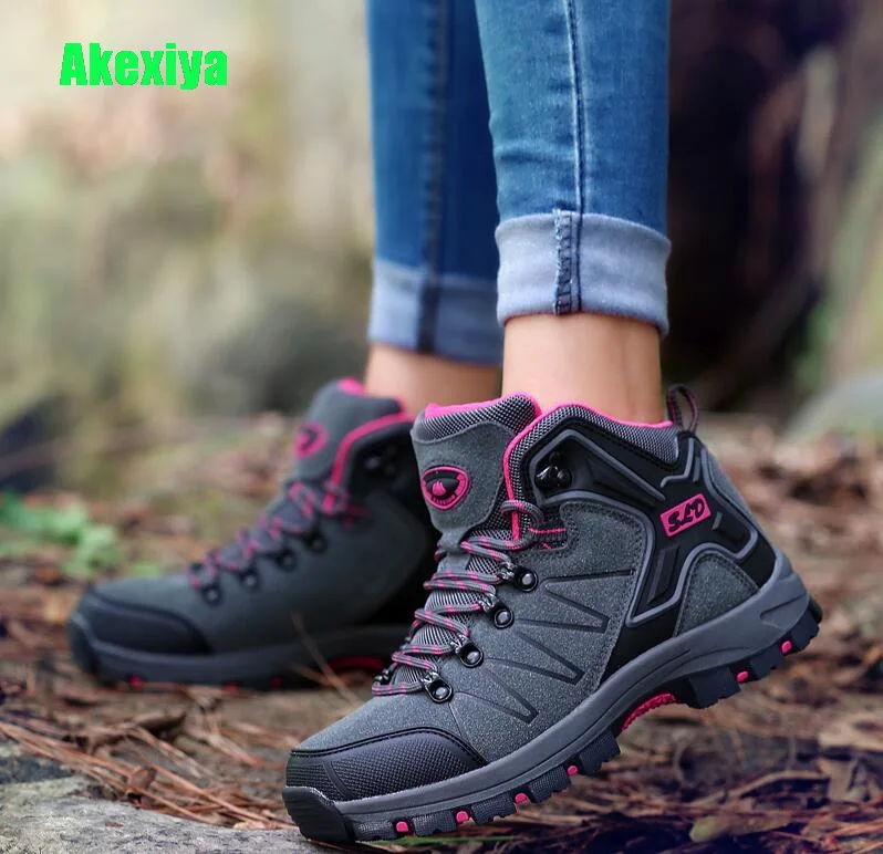 

Akexiya Newest Fashion Shoes Woman High Top Sneakers Women Platform Shoes Ladies Ankle Boots Female Basket Lace Up Solid Trainer