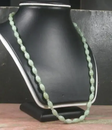 

Hot sell Noble- hot sell new - 0123 Natural A JADE Jadeite Bead beads Necklace 22.5 inches
