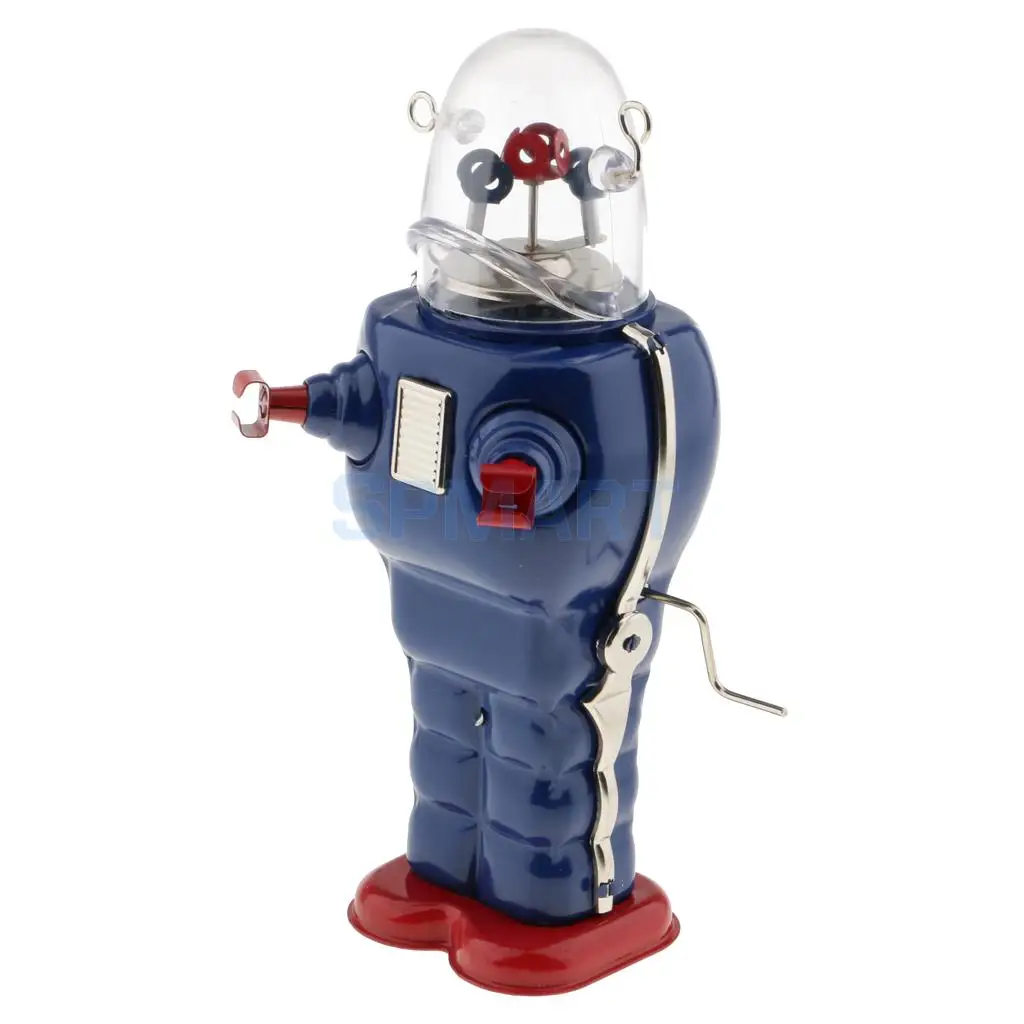Vintage Space Robot Model Wind-up Clockwork Tin Toys Collection Gifts for Kids Children Adult