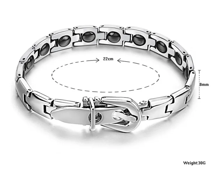 

Europe New Fashion Hot Jewelry Crystal from Swarovski Explosive jewelry titanium stone energy health men's bracelet