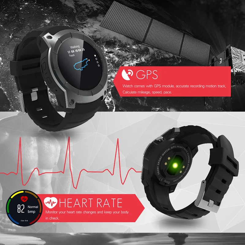 WQ S958 GPS Смарт часы телефон Sim вызов сообщение спортивные 50 м Водонепроницаемый