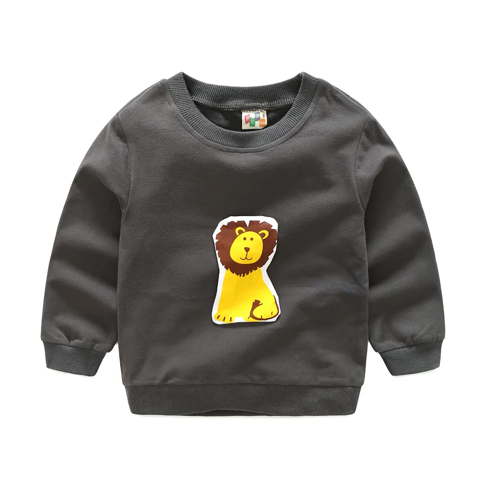 

2022 Autumn KidsT shirt cotton Cartoon 3D Lion crocodile Animal boy girl Sweater toddler sweatshirts coat tops Children clothes