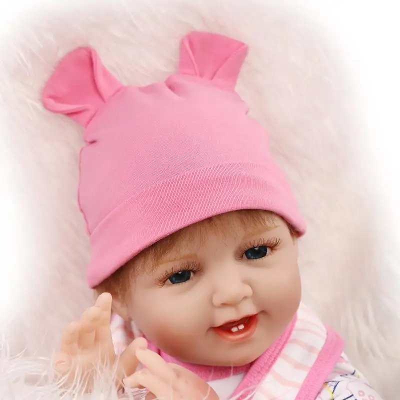 

Fashion Real Reborn Babies Silicone Reborn Dolls Toys for Girls Birthday Gift,50 CM Smile Baby Newborn Dolls Educational Toys