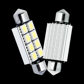 

10pcs 42mm C5W C10W CANBUS NO ERROR Festoon 8 SMD 5050 LED Car Reading Lights error free Auto Interior housing lamps 41mm 10X