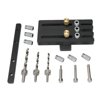 

Drilling Woodworking Tools Set Round Log Tenon Mortise Locator Puncher Hole Opening Tool Precise Wood Tools Set