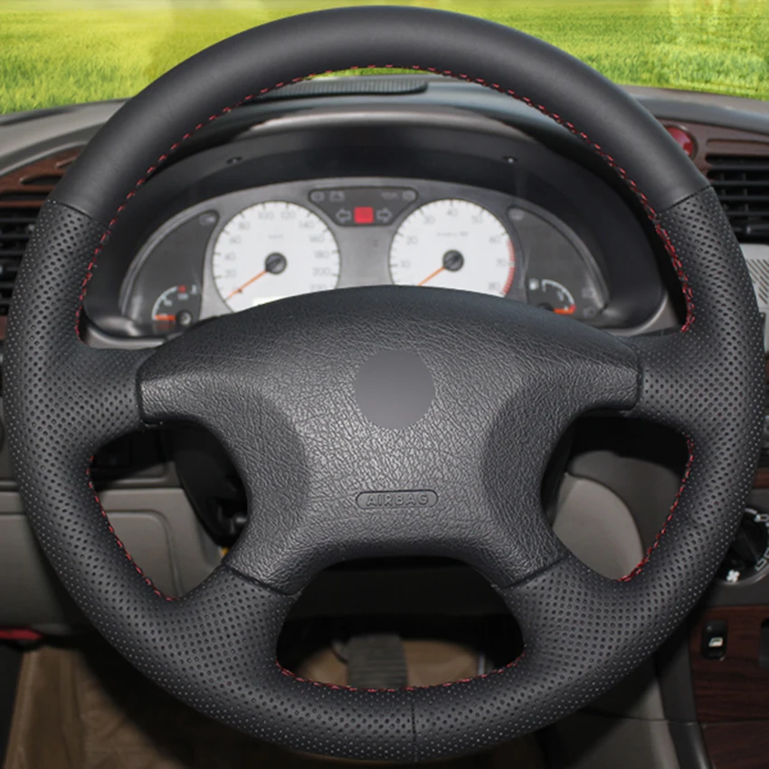 Сшитый вручную черный искусственный кожаный чехол рулевого колеса автомобиля для Citroen Elysee c-elysee Citroen Xsara Picasso