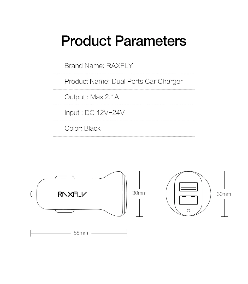 USB raxfly зарядное устройство для samsung S9 Nokia 8 с двумя портами автомобильное зарядное устройство светодиодный дисплей автомобильное зарядное устройство для iPhone X Универсальное зарядное устройство для телефона s