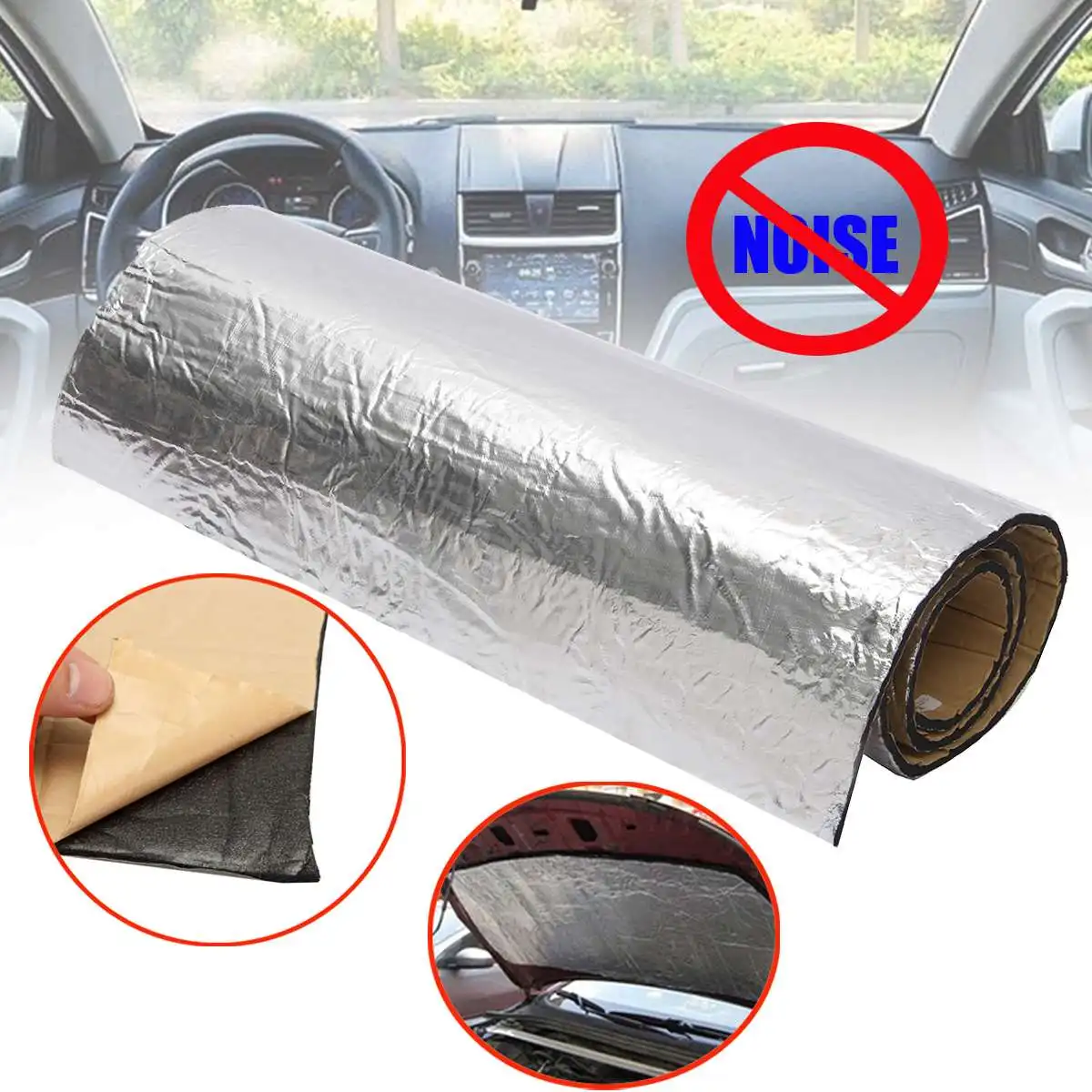 

1Pc 10mm 200cm x 100cm Car Sound Proofing Deadening Mat Automotive Deadener Wall Soundproofing Foam Panels