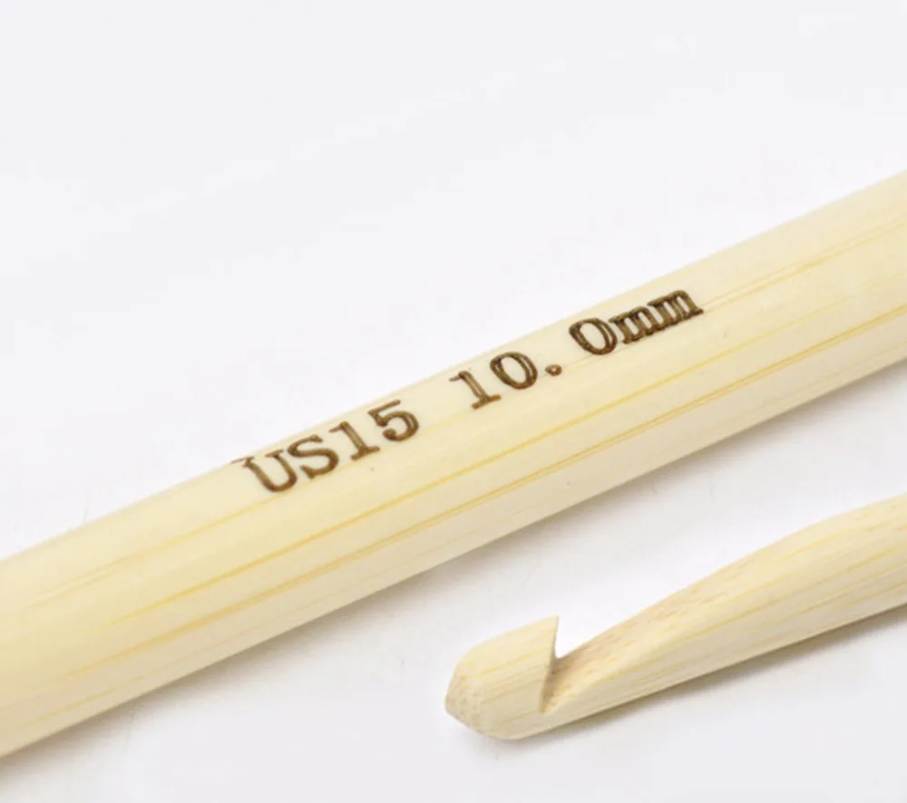 DoreenBeads Натуральный Бамбуковый вязальный крючок спицы DIY ремесла аксессуары 10 мм 15 см(5 7/") длинные, 5 шт