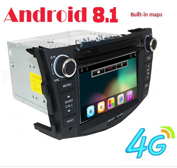 Quad-Core Android 8.1 CAR DVD player navigation FOR TOYOTA RAV4 2006-2012 car audio stereo Multimedia GPS with Radio | Автомобили и